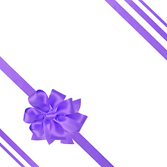 Image showing Purple Ribbon and Bow