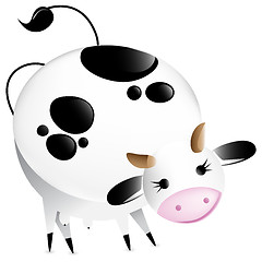 Image showing Cute vector glossy cow