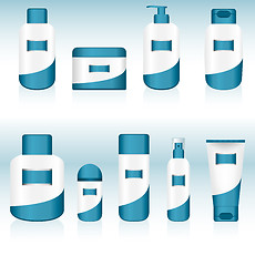 Image showing Set of 9 Cosmetic Containers.