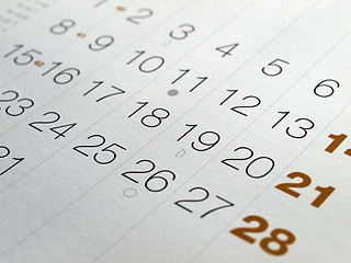 Image showing Calendar