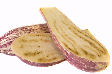 Image showing Fresh organic eggplants