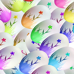 Image showing Painted easter eggs 