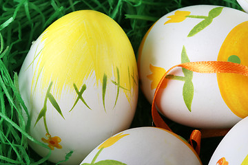 Image showing Painted easter eggs 