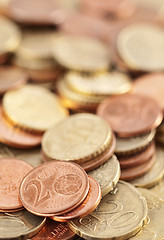 Image showing Euro coins