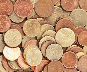 Image showing Euro coins