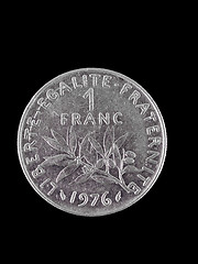 Image showing Vintage French Franc coin