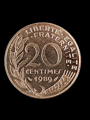 Image showing Vintage French Franc coin