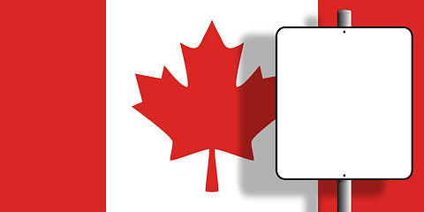 Image showing Canada Flag Sign