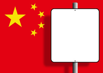 Image showing China people's Republic Flag Sign 