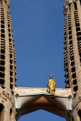 Image showing architecture detail of sagrada famiglia