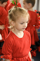 Image showing Little girl in red