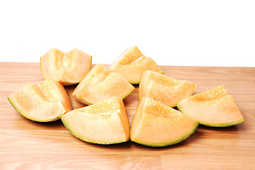 Image showing Pisces of cantaloupe.