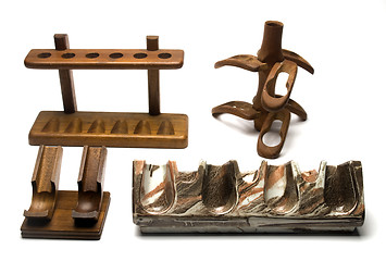 Image showing collection of smoking pipe racks