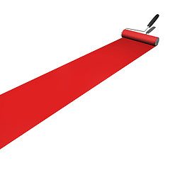 Image showing Red Paint Roller