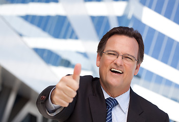 Image showing Handsome, Confident Businessman with Thumbs Up