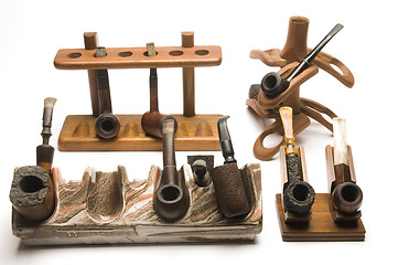 Image showing collection of smoking pipe racks