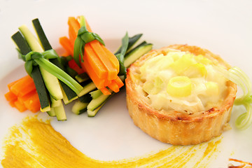 Image showing Leek And Cheese Tart