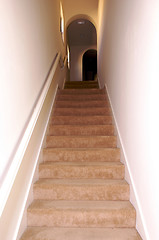 Image showing looking up stairs