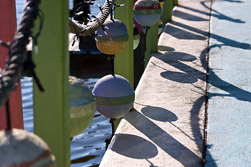 Image showing seaside buoys