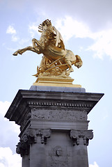 Image showing golden parisian statue