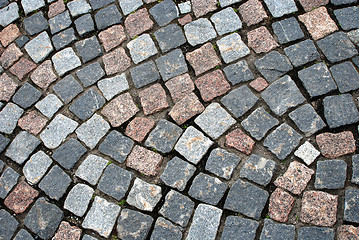 Image showing Old cobblestone road