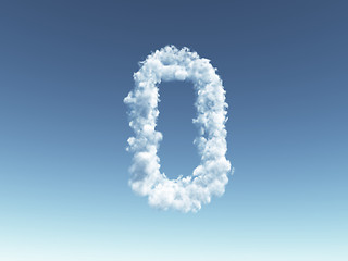 Image showing cloudy letter o