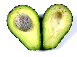 Image showing Cut ripe avocado