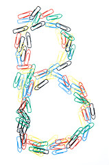 Image showing Paperclip Alphabet Letter B