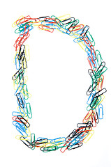 Image showing Paperclip Alphabet Letter D