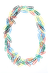 Image showing Paperclip Alphabet Letter O