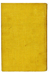 Image showing Yellow burlap canvas. Over white