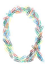 Image showing Paperclip Alphabet Letter Q