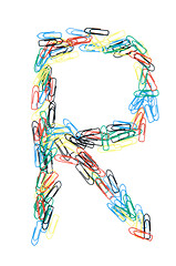 Image showing Paperclip Alphabet Letter R