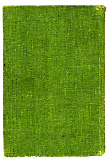 Image showing Green burlap canvas. Over white