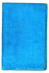 Image showing Light blue burlap canvas. Over white