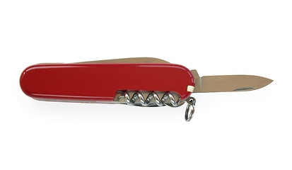 Image showing open red penknife