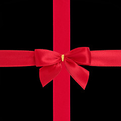 Image showing Red Ribbons and Bow