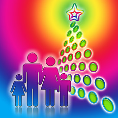 Image showing Family Christmas Tree