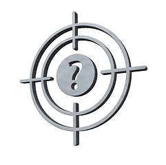 Image showing gun sight with question mark