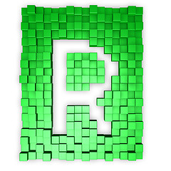 Image showing cubes makes the letter r