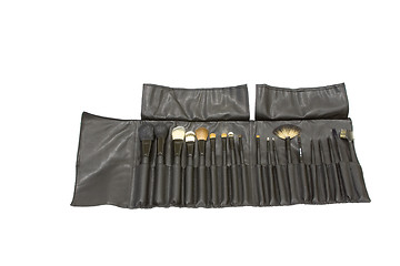 Image showing make-up brushes set