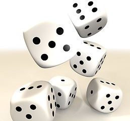 Image showing white dice