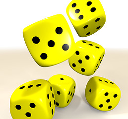 Image showing yellow casino dice