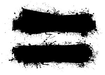 Image showing grunge ink banner black