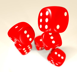 Image showing red dice blur