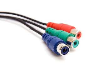 Image showing Three color connectors