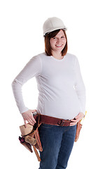 Image showing Pregnant Construction Worker