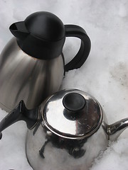 Image showing Coffee in the snow