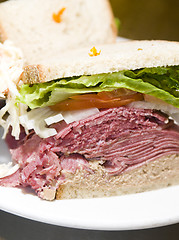 Image showing deli combination sandwich corned
