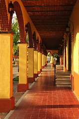 Image showing Sidewalk in Tlaquepaque district, Guadalajara, Mexico